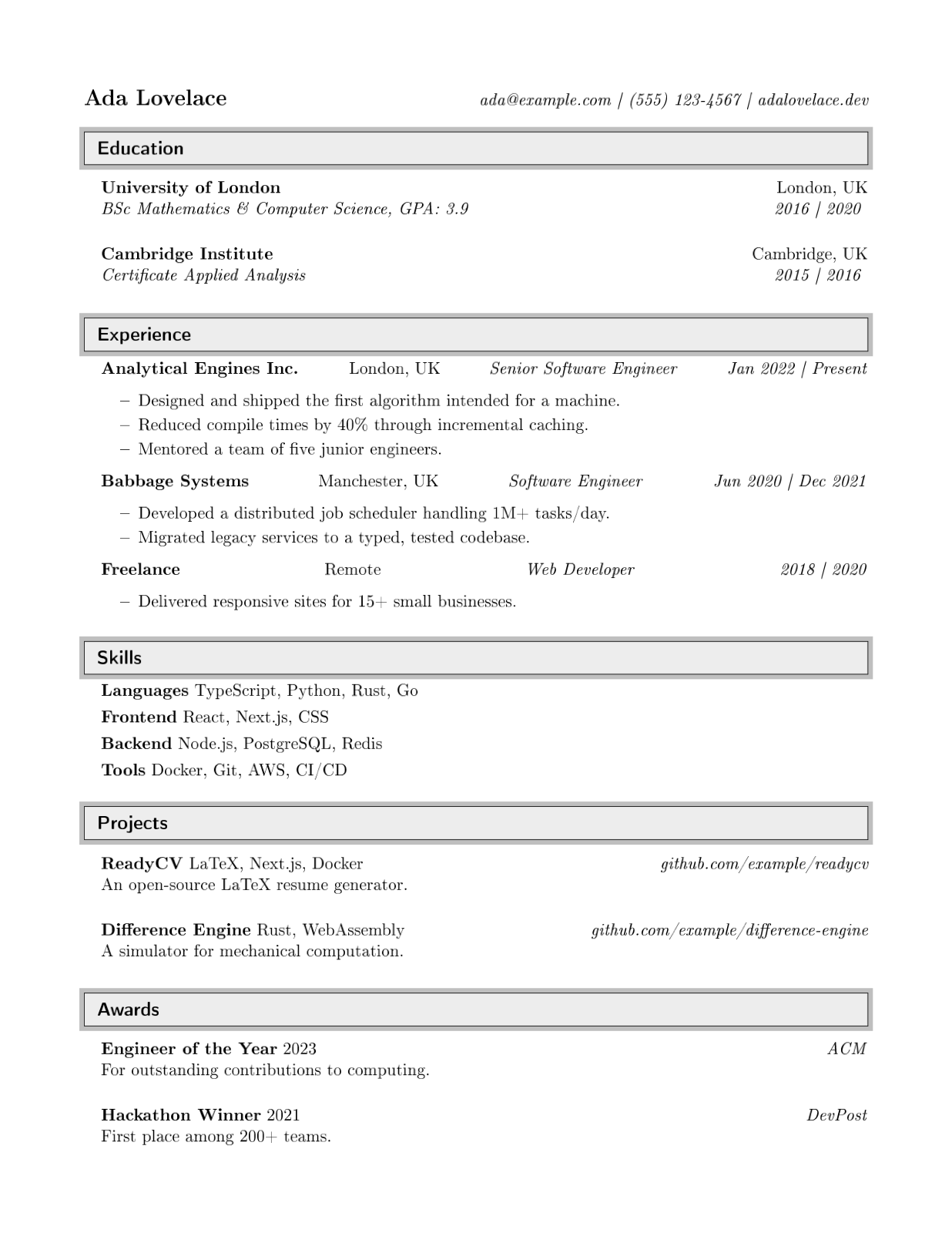 Resume template 3