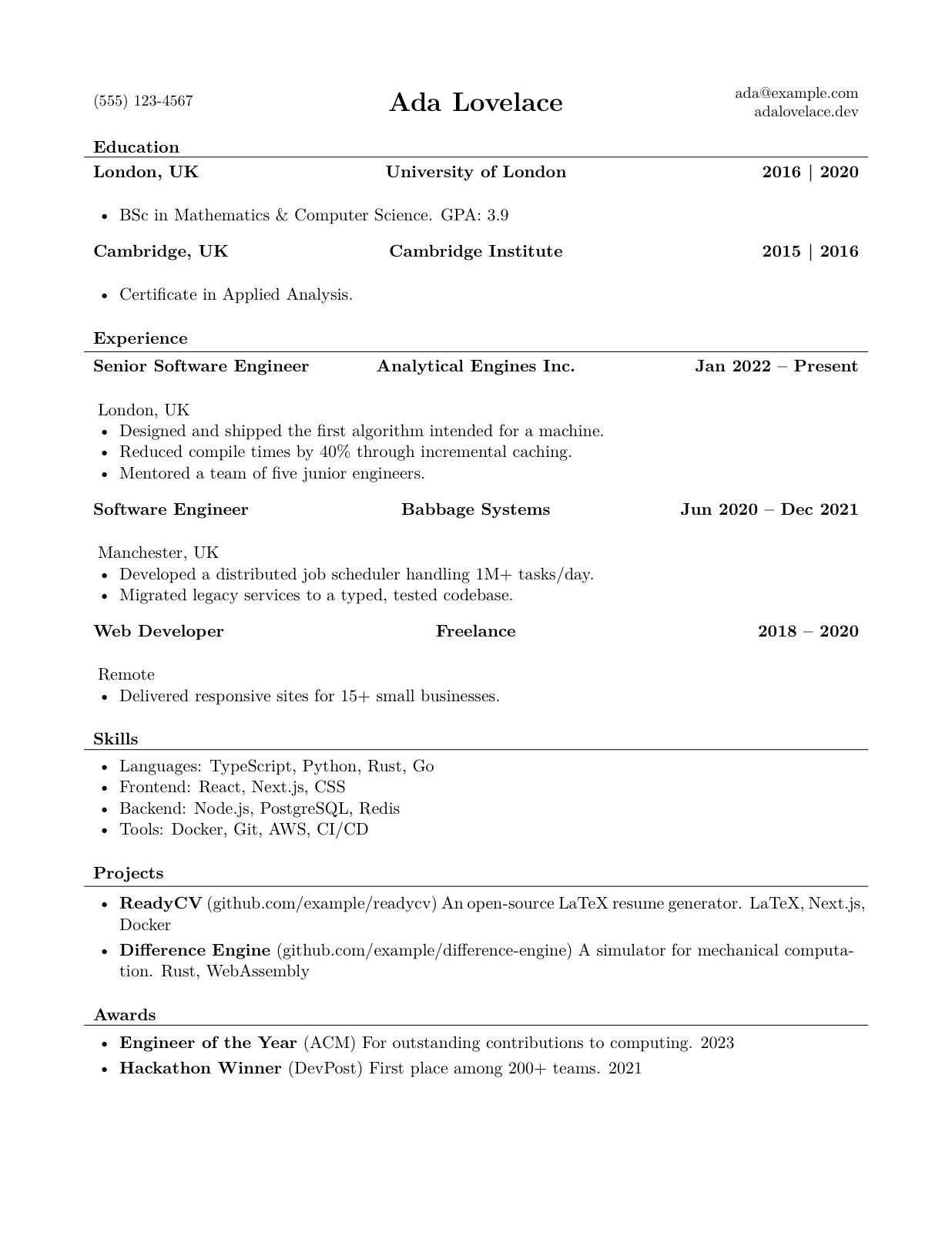 Resume template 8